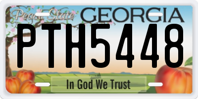 GA license plate PTH5448