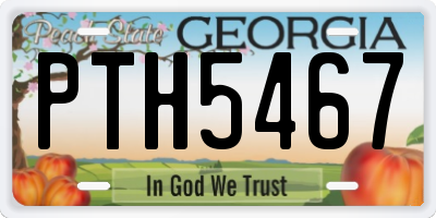 GA license plate PTH5467