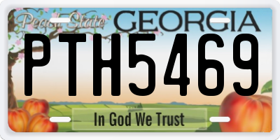 GA license plate PTH5469