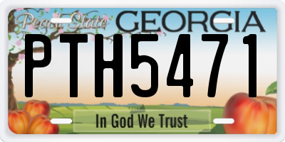 GA license plate PTH5471