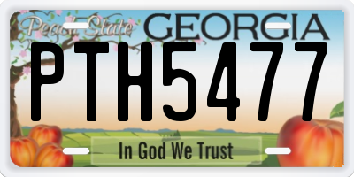GA license plate PTH5477