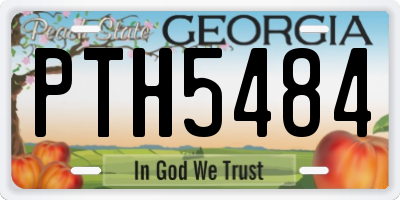 GA license plate PTH5484