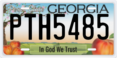 GA license plate PTH5485