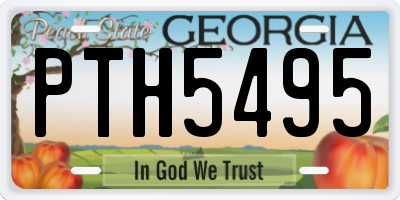 GA license plate PTH5495