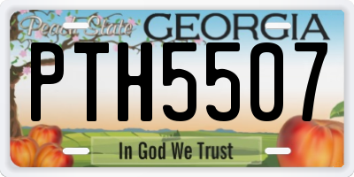 GA license plate PTH5507