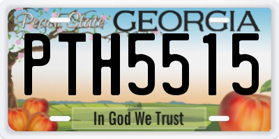 GA license plate PTH5515
