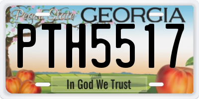 GA license plate PTH5517