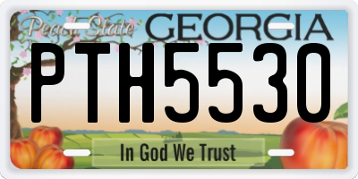 GA license plate PTH5530