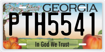 GA license plate PTH5541