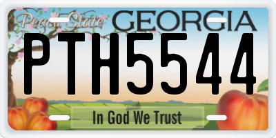 GA license plate PTH5544