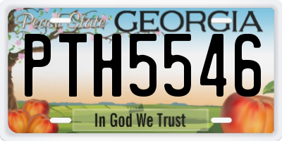 GA license plate PTH5546