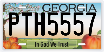 GA license plate PTH5557