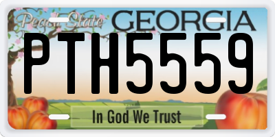 GA license plate PTH5559