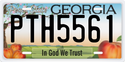 GA license plate PTH5561