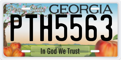 GA license plate PTH5563