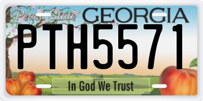 GA license plate PTH5571