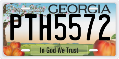 GA license plate PTH5572