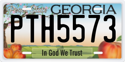 GA license plate PTH5573