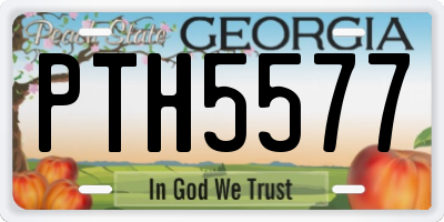 GA license plate PTH5577