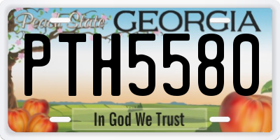 GA license plate PTH5580