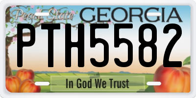 GA license plate PTH5582
