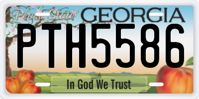 GA license plate PTH5586