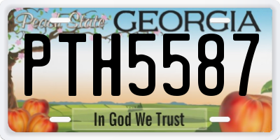 GA license plate PTH5587