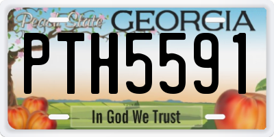 GA license plate PTH5591