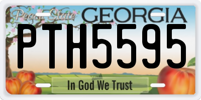 GA license plate PTH5595