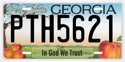 GA license plate PTH5621