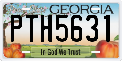 GA license plate PTH5631
