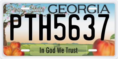 GA license plate PTH5637