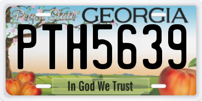 GA license plate PTH5639