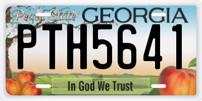 GA license plate PTH5641