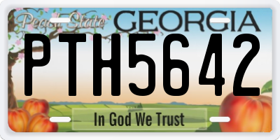 GA license plate PTH5642