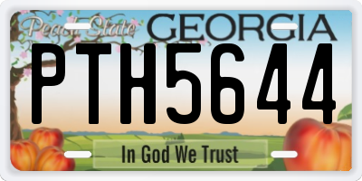 GA license plate PTH5644