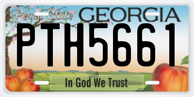 GA license plate PTH5661