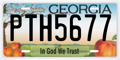 GA license plate PTH5677