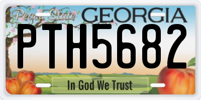 GA license plate PTH5682