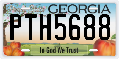 GA license plate PTH5688