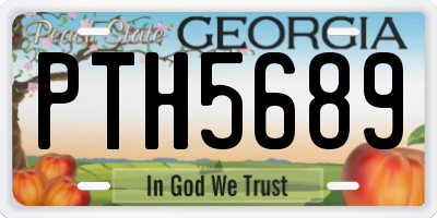 GA license plate PTH5689