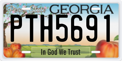 GA license plate PTH5691