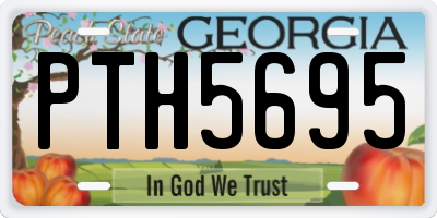 GA license plate PTH5695