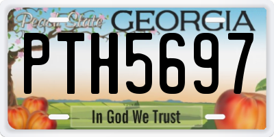 GA license plate PTH5697