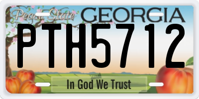 GA license plate PTH5712