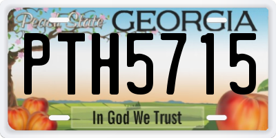 GA license plate PTH5715