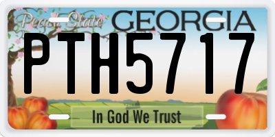 GA license plate PTH5717