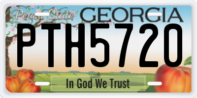 GA license plate PTH5720
