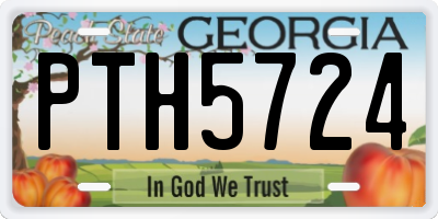 GA license plate PTH5724