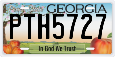 GA license plate PTH5727